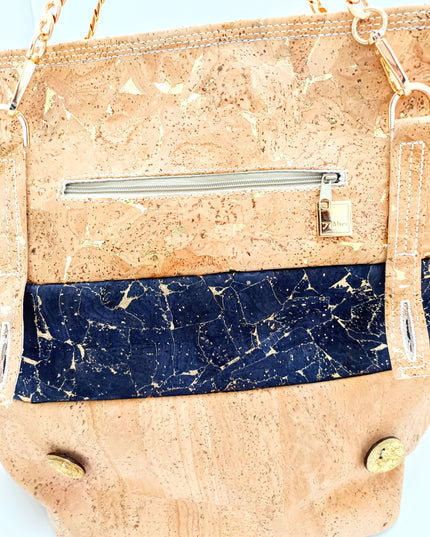Tikiwe®Flex Aurum, Shopper aus Kork, blau, offen