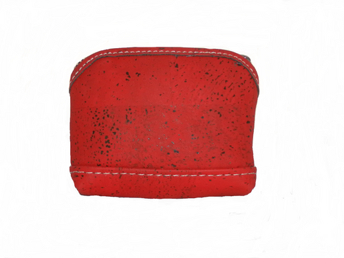 Weiche, handliche Geldbörse aus Kork, rot