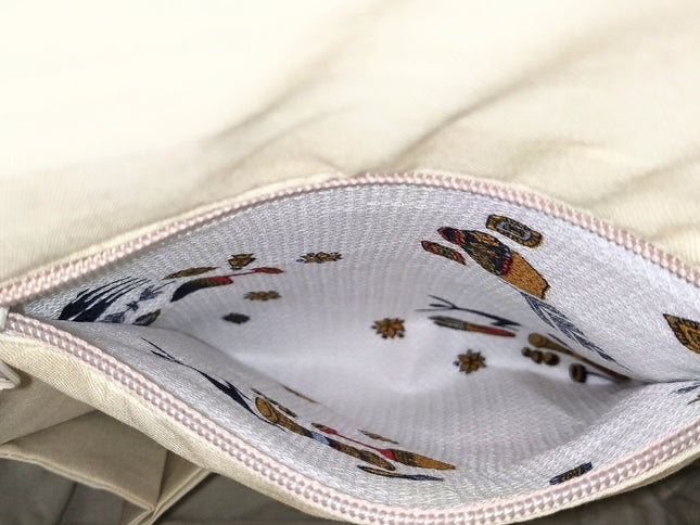Tikiwe®LadyAsta Innentasche mit Reißverschluss, Leinen Viskose, handmade