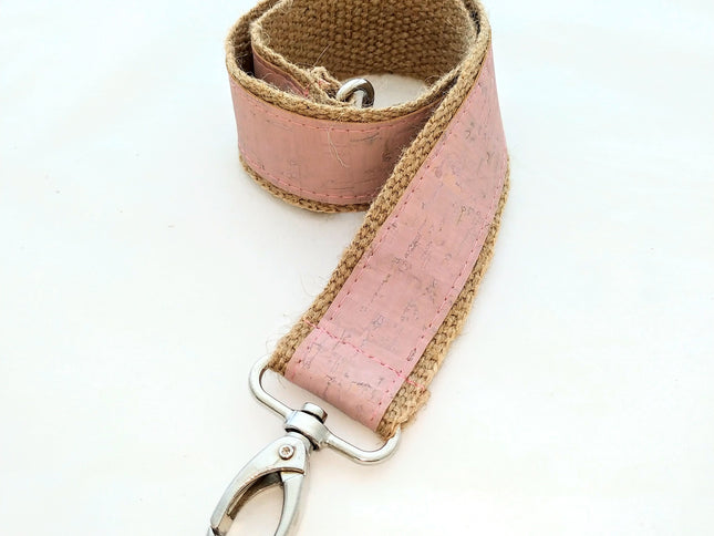 Mix & Match Zusatzträger Kork auf Jute, ca 4cm breit, Farbe Rosé