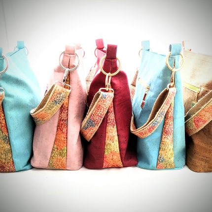 Tikiwe®Lady Asta limited Edition in türkis, burgunder, schokobraun, rosé, Taschen aus Kork