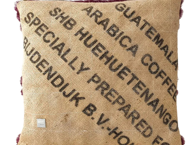 Kaffeesackseite Kissen Tikiwe 40x40 cm