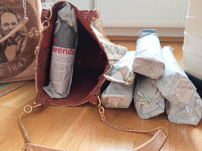 City mit Ausstopfmaterial um das Fassungsvermögen anzuzeigen