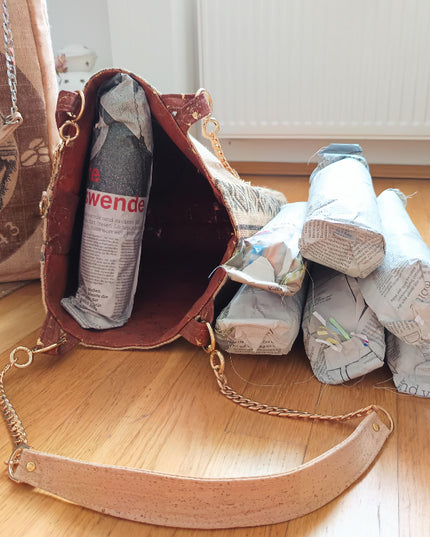 City mit Ausstopfmaterial um das Fassungsvermögen anzuzeigen