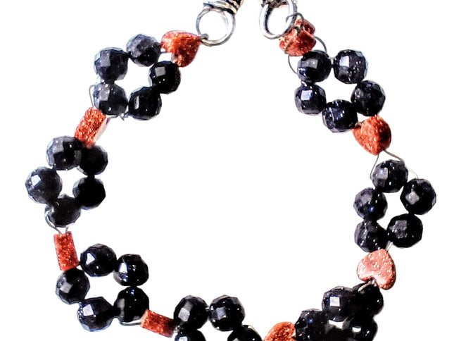 Taschenanhänger 1 Blau und Goldfluss