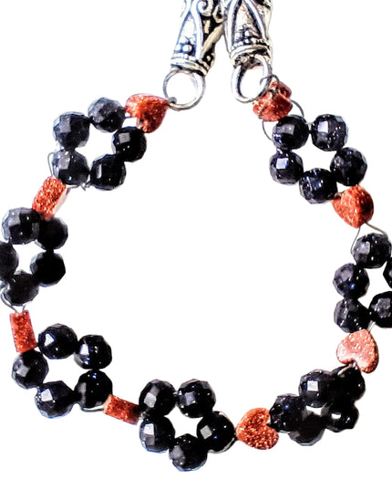 Taschenanhänger 1 Blau und Goldfluss