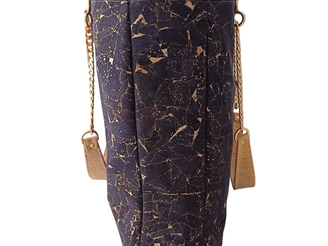 Seitenansicht TikiweGoli dunkelblauer Kork mit Goldflakes