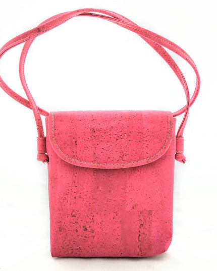Beutel aus Kork, Farbe Fuchsia
