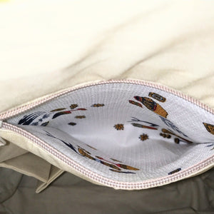 Tikiwe®LadyAsta Innenfach mit Reißverschluss, Leinen - Viskose, hell, handmade, Taschen aus Kork