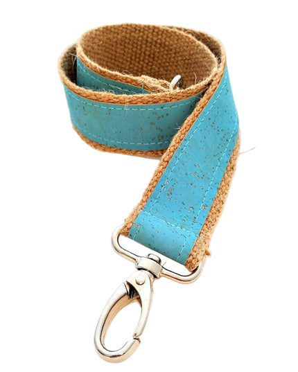 Mix & Match Zusatzträger Kork auf Jute, ca 4cm breit, Farbe Türkis