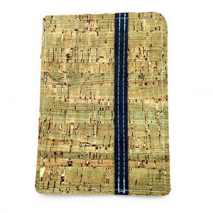 Visitenkartenmäppchen aus Kork, vegan, Tikiwe®-Taschen aus Kork, mit grünem Streifen
